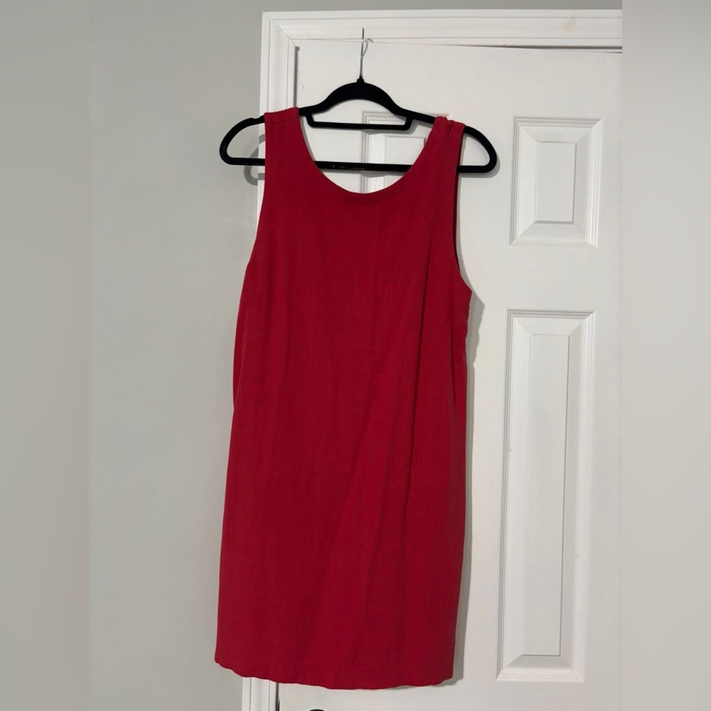 Red Linen Dress
